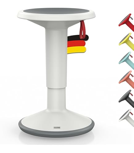 Sgabello Ergonomico Leitz Active - Regolabile 57-82cm, Cuscino Gommapiuma, Grigio Scuro, Portata 110kg - Foto 7