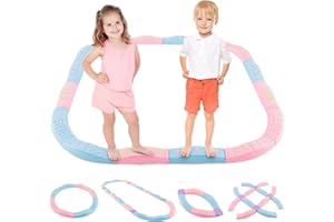 GYMAX Kids Balance Beam, 20 Pcs Toddler Balance Board with Non-slip Surface and Bottom, Outdoor Indoor Colorful Stepping Stones Children Obstacle Course for 3 Years Old+ Boys Girls