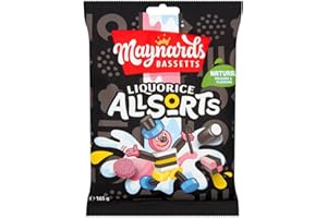 BASSETT'S Réglisse Allsorts de Bassett (de 190g) - Paquet de 6