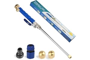 Outigu Hydro Jet Deep High Pressure Power Washer with Brass Garden Hose End Power 2 Nozzles for Home Outdoor Window Cleaning Car Water Washing(Jet Type + Fan Type) (1)
