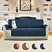 Produktbild Sofa Abdeckung, Umiwe Wasserdicht Gesteppt Sofabezüge mit elastischen Befestigungsgurten, drei Größe für Sessel 2 Sitzer und 3 Sitzer Sofa Schonbezüge (3 Sitzer-Marineblau)