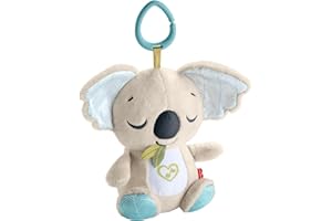 Fisher-Price Peluche de koala para llevar de paseo Juguete para bebés, altavoz portátil de peluche con ruido blanco y música, para recién nacidos a partir de 0 meses, JBD65