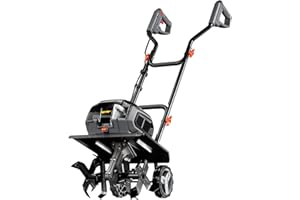 WITLIGHT Mellif Cordless Garden Tiller Rotovator Compatible with Dewalt 18v Battery,36cm Tilling Width and 21cm Tilling Depth,Electric Powerful Cultivator with Brushless Motor for Lawn Garden(Tool Only)