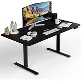 Uprise Height Adjustable Table | Dual Motor | Strong-Balanced-Stable (Black) (160x80 cm)