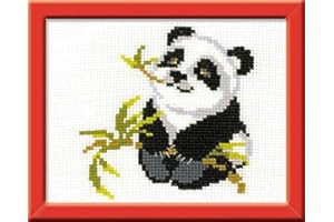 RIOLIS - Panda HB061, Punto croce 18x15cm, Punto croce kit da ricamare, Disegni da ricamare, Embroidery kit, Set punto croce, Kit ricamo punto croce