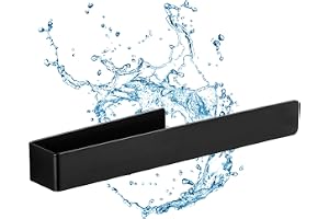 Rierousy Diskdukshållare, svart, svart diskbänkhållare, självhäftande i diskhon och vägg, trasa hållare, diskbänk kan använda