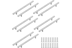 Pinsheng 10 Piezas Tiradores Para Armarios, Cocina y Cajones - Plateados Vintage de Acero Inoxidable - Para Muebles y Puerta Corredera (160mm)
