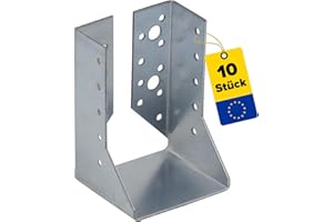 DMX Balkenschuhe - 10er Set für Holzbalken - Balkenbreite von 80 mm - 80x120x75x2,0 mm - Balkenschuh - Balkenverbinder - Holzverbinder - Balkenträger - Metallwinkel - verzinktes Blech