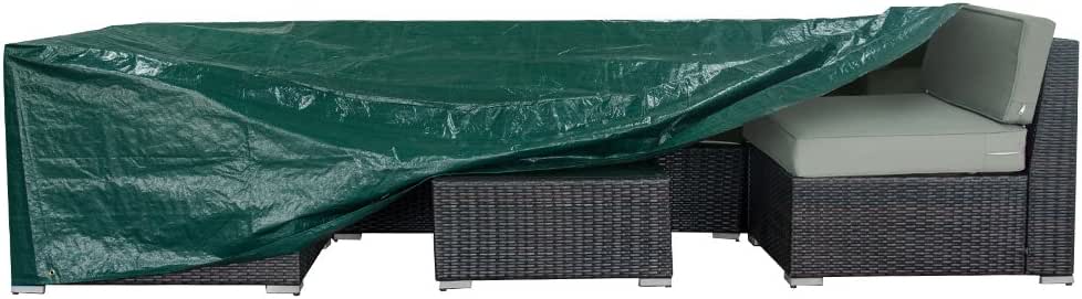 Coismo 126 X63 X28 Extra Large Patio Furniture Cover For 7pcs Sectional Wicker Furniture Set Waterproof Amazon Co Uk Garden Outdoors