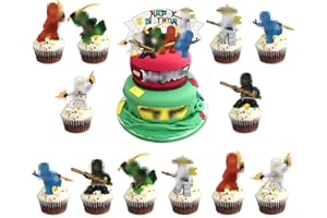 TOMICY Warrior Tortendeko 13 Stück Tortenaufleger Muffin Deko Kuchendekoration für Kinder Geburtstag Cupcake Topper für Geburtstagsparty Kuchen Dekoration
