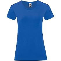Fruit Of The Loom - Maglietta Lady-Fit Senza Maniche Donna - Taglia XL, Colore Blu Reale