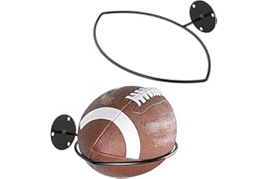 Bncxdc Support de Rugby, 4 pièces de Support Mural de Football Ovale, Support de Rangement de Ballon, Support de présentation de Basket-Ball, adapté au Rangement de Ballon, décoration Murale