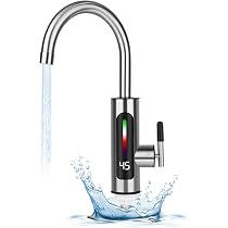 Rubinetto Elettrico Istantaneo Con Display Digitale LED - Riscalda In 3 Secondi, Tubo Girevole 360°, Temperatura Regolabile 30-50°C