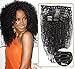 16 Inch 100% Virgin Brazilian Human Hair Kinky Curl Clip in Hair Extension, curly hair weft , Unprocessed 6A Grade 7 pieces/ set Natural color (16")