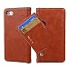 Produktbild Miya System Ltd iPhone 8 Hülle, iPhone 7 Hülle, Handy Case Hülle Retro Premium PU-Leder Dual Layer Design Smart Wallet Schutzhülle mit Kartensteckplatz Case Cover für iPhone 7 Plus/8 - Braun