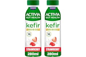 KOALAKOI Kefir Natural Yoghurt Drink 2 x 280ml - Made with Authentic Kefir grains, Immunity and Gut Health Support (2 x 280ml, Strawberry)