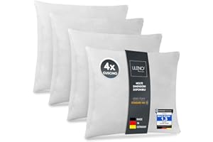LILENO HOME Set di 4 riempimento cuscino 45x45 cm - Cuscino interno lavabile a 40°C adatto per allergici - Cuscino in poliestere come cuscino per divano, cuscino per la testa