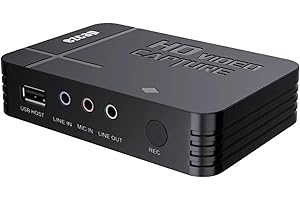 BOLWINS A32DS Video Game Capture Recorder HD Registratore Video 1080P Professionale HDMI/AV Registratore TV, Capture Card Switch Video Grabber Streaming Accessori