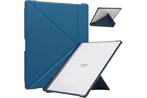 HGWALP Remarkable 2 Etui z uchwytem na długopis, Slim and Light Book Folios Etui i Przezroczysty Odporna na wstrząsy powłoka Tylna Kompatybilny z Remarkable 2 Digital Paper-Blue Granatowy