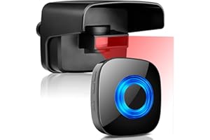 Allarme vialetto, rilevatore di movimento wireless PHYSEN, portata 150 piedi, allarme antintrusione impermeabile, 1 rilevatore PIR e 1 ricevitore plug-in, 58 suonerie per casa/cortile/garage