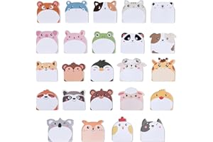 Wenrescry 24 typ Tierförmige Haftnotizen, Notizzettel klebezettel – 720 Blatt Kawaii Klebezettel für Kinder und Büro – Lustige, Kleine Haftnotizen im Cartoon Design