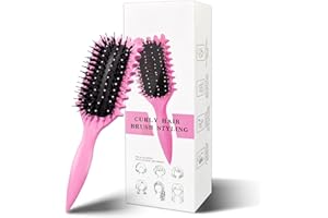 CFYYFC Curl Hair Brush, Lockenbürste, Curl Define Styling Brush, Curl Define Stylingbürste, Haarbürste zum Entwirren für Frauen (Rosa)