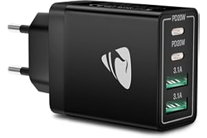 Aioneus USB C Ladegerät, 40W 4-Port USB C Netzteil Schnellladegerät, PD 3.0 Power Adapter+QC USB A Mehrfach Ladegerät für iPhone 15 Pro Max 14 Plus 13 Pro 12 Mini 11 SE XS XR 8,Samsung, Handys