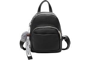 PORRASSO Moda Mini Mochila Mujer Pequeña Daypack Niñas Mochila de Cuero PU Monedero de Viaje para Cita Uso Diario