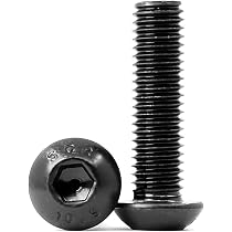 Innensechskant Knopfkopf Schrauben M3x12 Mm – Schwarz, 10 Stück