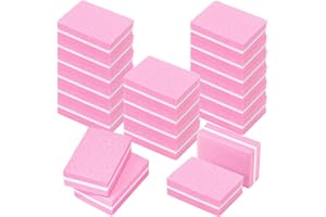 HZXINYI 20 Pezzi Buffer per Unghie Professionale - Buffer Blocco a Doppia Faccia, 100/180 Mini Lime e Buffer per Levigatura per Unghie in Gel e Acriliche, Rosa