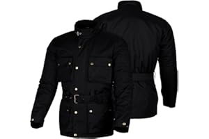BIKERS GEAR AUSTRALIA PHILLIP ISLAND BG Bikers Gear Australia Motorbike Jacket – Cordura Motorcycle Jackets for Men with Black CE Armour Waterproof Jacket (EN 1621-1)