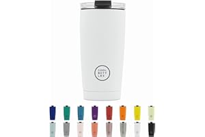 Cool Bottles - Tumbler - Vaso Térmico de Acero Inoxidable - 550 ml - Mono White - Taza de Café - Altura 18 cm - Bebidas Frías 10 horas y Calientes 5 horas - Tapa Hermética - Libre de BPA