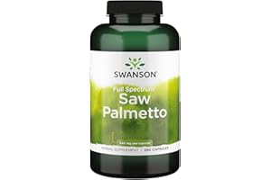 Swanson, Saw Palmetto (Palmier de Scie), 540mg, 250 Capsules, Hautement Dosé, Testé en Laboratoire, Sans Soja, Sans Gluten, Sans OGM