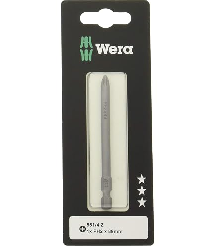 Wera Bit Pozidriv PZ2 Série 4 855/4 Z - Embout Visqueux 89mm Pour Outils Puissants