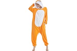 Unimal Adulte et Enfant Unisexe Licorne Tigre Lion Renard Onesie Animaux Cosplay Pyjamas Halloween Costume De Carnaval Fantaisie Robe Loungewear XL 174-183cm