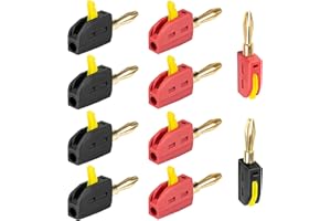 HOMEJOY 4mm Bananenstecker,10 Stück Bananenstecker Lautsprecher,32A Banana Plug,Bananenstecker Konverter Für Kabel Boxen Endstufen Receiver Stereoanlagen