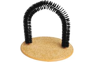 Jouet à gratter pour Chat,Scratch Arch Itching Artefact pour Chats | Brosse à Poils et Moquette Groomer Massager Scratcher pour contrôler la Perte Poils, la Fourrure Saine et Les Jingan