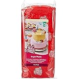FunCakes Pasta di Zucchero Fire Red: facile da usare, liscia, flessibile, morbida e pieghevole, perfetta per decorare torte, 