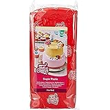 FunCakes Pasta di Zucchero Fire Red: facile da usare, liscia, flessibile, morbida e pieghevole, perfetta per decorare torte, 