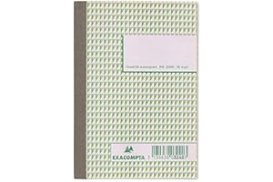 Exacompta - Réf. 3240E - Paquet de 10 manifolds quadrillés 5x5 - 50 feuillets numérotés et autocopiants - duplicatas (1 original + 1 copie) - format 148 x 105 mm - certifié FSC -fabriqué en France