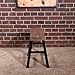 PURISTIC CURVED DESIGN STOOL "NIPPON" wooden side chair | workstool | 19.7" Height | black