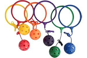RUNPEAK 6stücke Skip Ball Teiliges - FitnessbäLle KnöChelsprungball Spielzeug， KöRperkoordination Und Macht Spaß，Springring Kinder Bewegung Spaß Toys, FußKreisel Jumping KnöChelspielzeug, Schleuderball