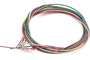 RuiJOTWAT Struny basowe 4-strunowe kolorowe struny basowe zestaw do części elektrycznej gitary basowej