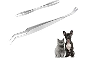 ILantule 2 Pack Pinza per Zecche,2 in 1 Pinzette Zecche,Pinzetta per Zecche e Uncino Zecche per Persone,CaniGatti - Dispositivo Rimozione Zecche