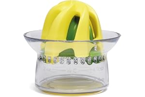 Chef'n - Presse-Agrumes "Juicester Jr." 2 en 1 avec Gobelet Doseur pour Jus de Fruits Frais, Smoothies, Cuisine et Pâtisserie, 9 x 8 cm