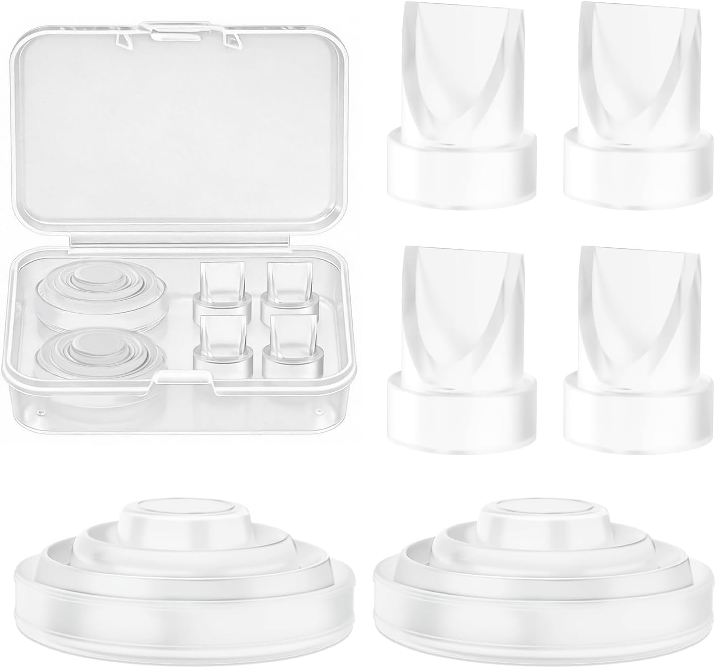 Válvula de Pico de Pato & Diafragma de Silicona Piezas de Repuesto Compatibles con Extractor Portátil Momcozy M5 – Silicona Alimentaria Sin BPA Accesorios (Pack de 6: 4 Válvulas + 2 Diafragmas)