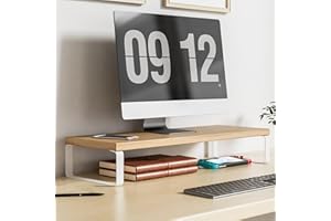 Onxyrbyte Rehausseur Ecran,Rehausseur Ecran Pc Bureau,RéHausseur D'éCran en Bois,RéHausseur D'éCran pour Pc,Support De Moniteur D'Ordinateur Ergonomique,pour Ordinateur Portable,Imprimantes