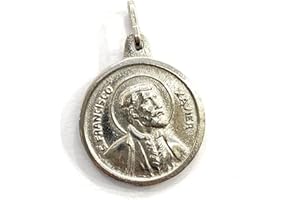 DE BUSSY Medalla San Francisco Javier 12mm en Plata de Ley
