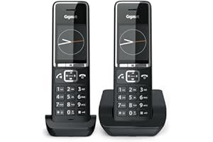 Gigaset Téléphone sans Fil Comfort 550 Duo Black, noir