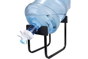Forzaddik Metal 5 Gallon Water Jug Stand Dispenser with 2.15 Inch Dustproof Valve ,Non-Slip Drinking Water Cooler Rack with Reusable Spout